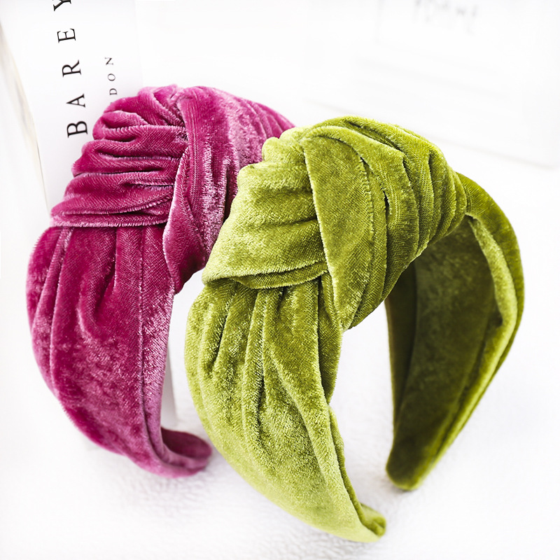 Hair Spa Wellness - Knotted Velvet Bezel Women Headband Girls