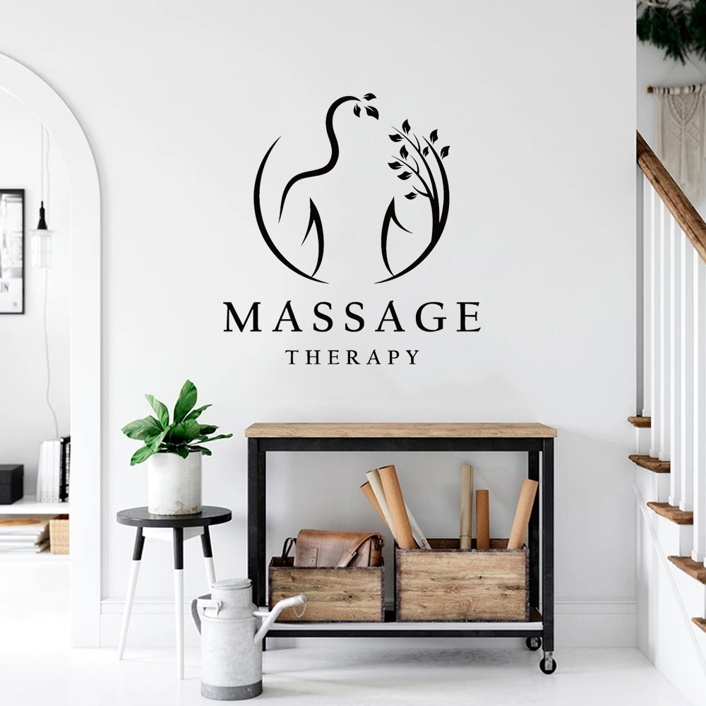 Massage Therapy Vinyl Wall Dec – Wellness Spa With Massage recenzja i cena